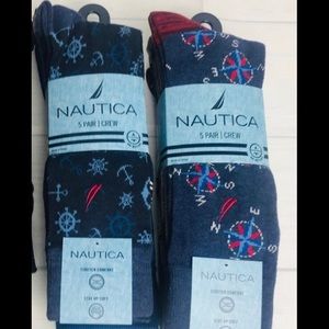 10 Pair Nautica Variety Crew Socks